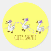 Sticker en cygne mignon (Devant)