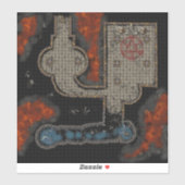 Sticker en dalle de donjon : occulte souterrain (Feuille)