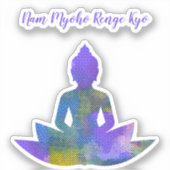 Sticker en demi-teinte de lotus Pastel spirituel (Recto)