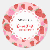 Sticker en dentelle de fraise sucrée (Devant)