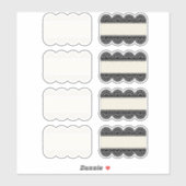 Sticker en dentelle noire et blanche (Feuille)