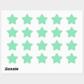 Sticker en étoile verte Light Pastel Mint (Feuille)