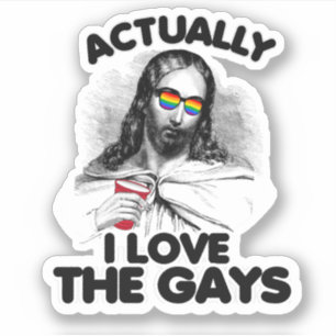 Sticker En fait, j'aime les gays