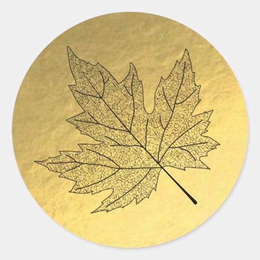 Sticker en feuille d'érable noire Arrière - plan G (Devant)