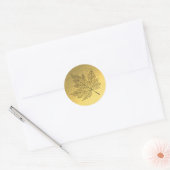 Sticker en feuille d'érable noire Arrière - plan G (Enveloppe)