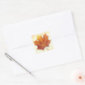 Sticker en feuille d'érable rouge et or (Enveloppe)