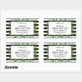 Sticker en feuilles vertes rectangle (Feuille)