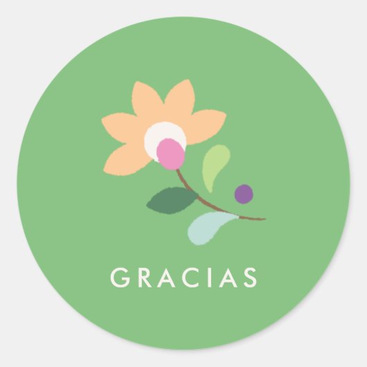 Sticker en fleurs botaniques Cinco de Mayo - Verde (Devant)