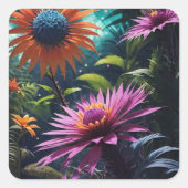 Sticker en fleurs cosmiques (Devant)