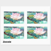 Sticker en fleurs de lotus rose (Feuille)