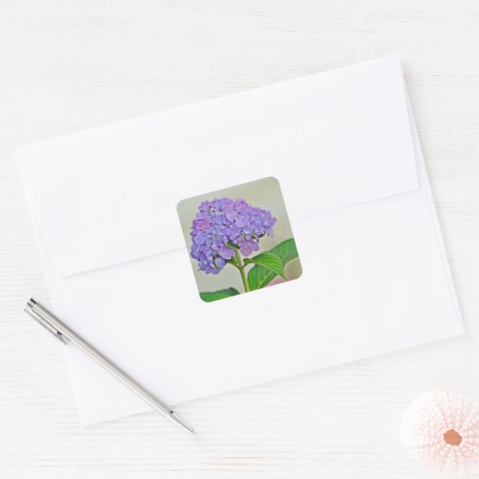 Sticker en fleurs d'Hydrangea (Enveloppe)