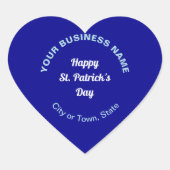 Sticker en forme de coeur d'affaires Blue Saint Pa (Devant)