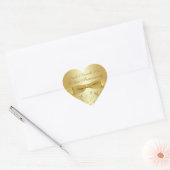 Sticker en forme de coeur d'or (Enveloppe)