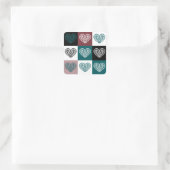 Sticker en forme de coeur floral (Sac)