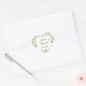 Sticker en forme de coeur Mariage de lierre vert (Enveloppe)