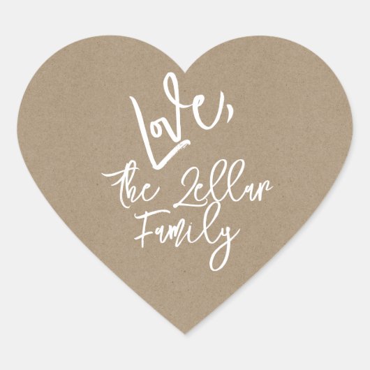 Sticker en forme de coeur personnalisé (Devant)