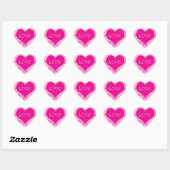 Sticker En Forme De Coeur Romantique. (Feuille)