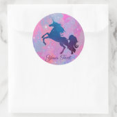 Sticker en forme de texte personnalisé rose/violet (Sac)