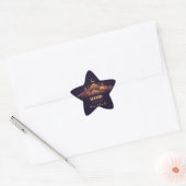 Sticker en forme d'étoile Ramadan Moubarak (Enveloppe)