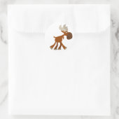 Sticker en forme d'orignal joyeux (Sac)