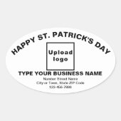 Sticker en forme ovale blanc Saint Patrick Busines (Devant)