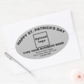 Sticker en forme ovale gris Saint Patrick Business (Enveloppe)