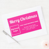 Sticker en forme rectangulaire de Noël de Noël ros (Enveloppe)