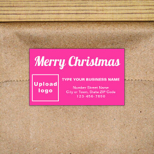 Sticker en forme rectangulaire de Noël de Noël ros