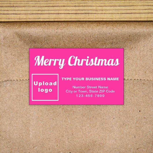 Sticker en forme rectangulaire de Noël de Noël ros