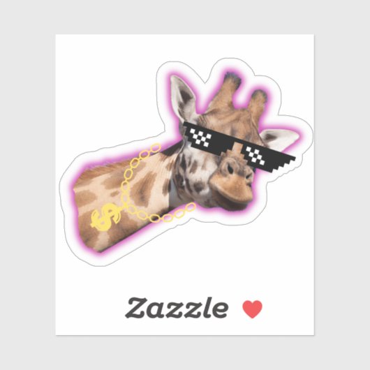 Sticker en Giraffe (Feuille)