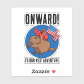 Sticker En Haut À Notre Prochaine Aventure Drôle Cardinal  (Feuille)