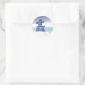 Sticker en inukshuk d'hiver (Sac)