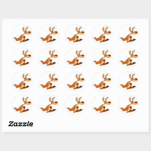 Sticker en kangourou soyeux (Feuille)