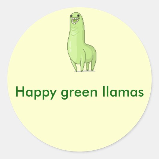 Sticker en lama verte (Devant)
