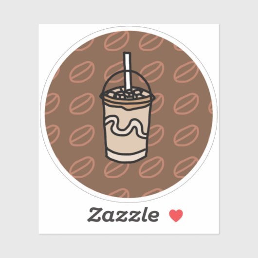 Sticker en latte glacée jonction Java (Feuille)