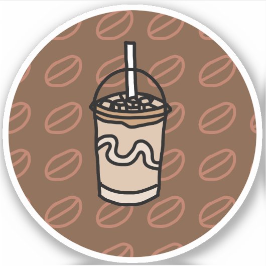 Sticker en latte glacée jonction Java (Devant)