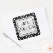 Sticker en mandala personnalisé noir et blanc (Enveloppe)