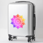Sticker en mandala pour Boho Tropical Feuille Arc- (Sur valise)