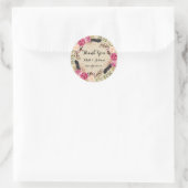 Sticker en Mariage de Boho Floral Rustique (Sac)