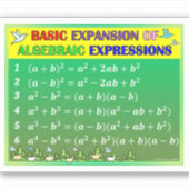 Sticker en mathématiques algèbre - Forêt verte (Devant)