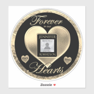 Sticker En mémoire d'amour pour toujours dans nos coeurs S