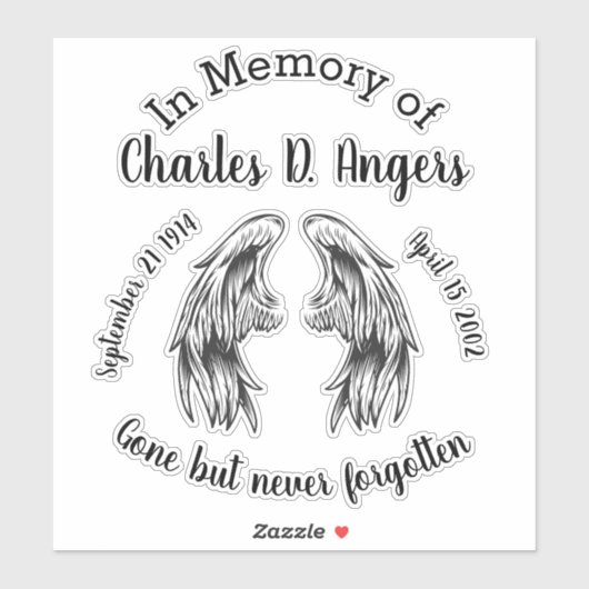 Sticker En mémoire de (Feuille)