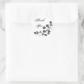 Sticker en Merci à torsion florale Onyx (Sac)