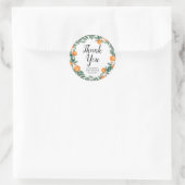 Sticker en Merci Baby shower double Oranges (Sac)
