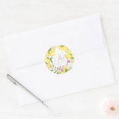 Sticker en Merci blanc de taille de citron (Enveloppe)