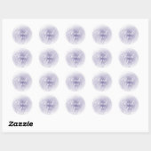 Sticker en Merci d'aquarelle violette (Feuille)