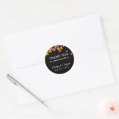 Sticker en Merci d'automne Feuille d'érable noir (Enveloppe)