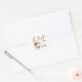 Sticker en Merci de Baby shower Boho Beige Moon (Enveloppe)