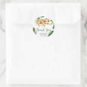 Sticker en Merci de Baby shower de fentes pour gar (Sac)