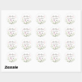 Sticker en Merci de Baby shower Fleur sauvage (Feuille)